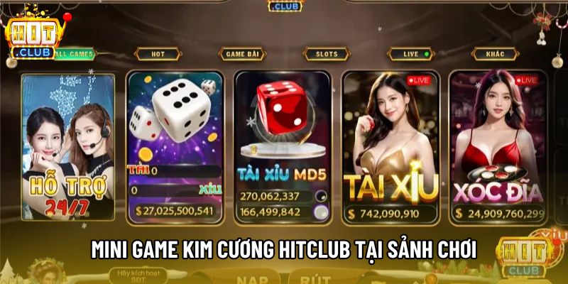 Mini game kim cương hitclub tại sảnh chơi