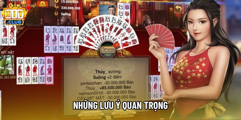 Những lưu ý quan trọng Những lưu ý quan trọng
