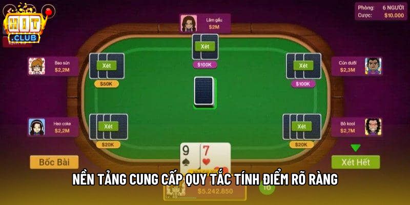 Nền tảng cung cấp quy tắc tính điểm rõ ràng Nền tảng cung cấp quy tắc tính điểm rõ ràng